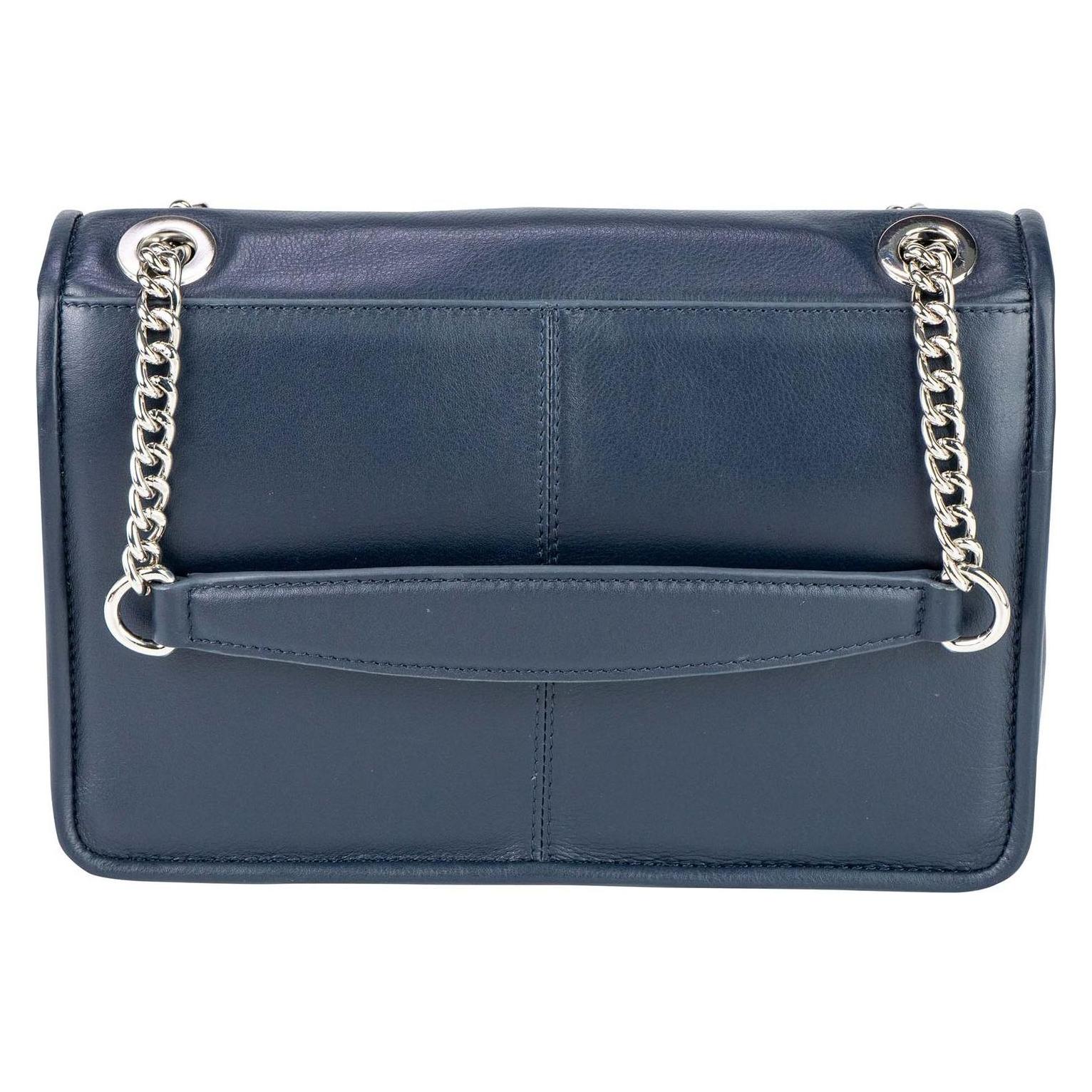 Marc Picard, Damen, Handtasche, Umbria Shoulder Bag With Metal Strap, Blau