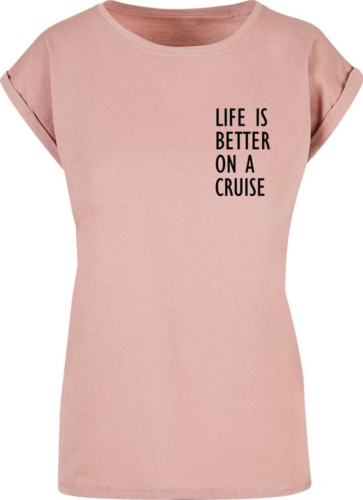Produktbild Merchcode Ladies Life Is Better Extended Shoulder Tee - 113659 (S)