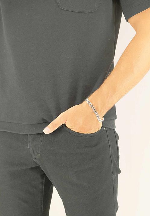 Produktbild Muau Bracelet tank silver 925, 7mm, 19cm (19 cm, Silber 925)