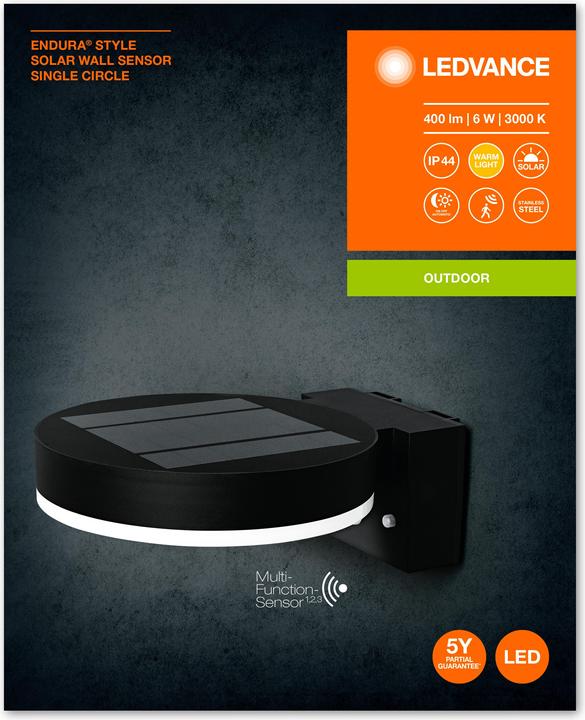 Actual product image Ledvance Endura Style Solar Circle (400 lm, GU10, IP44)