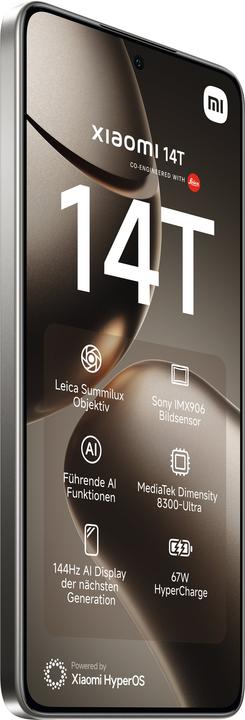 Immagine prodotto Xiaomi 14T (256 GB, Grigio Titano, 6.67", Doppia SIM, 5G)