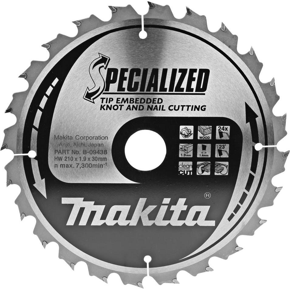 Makita, Sägeblatt, SPECIALIZED Handkreissägeblatt mit eingelöteten Schneidezähnen 210/30