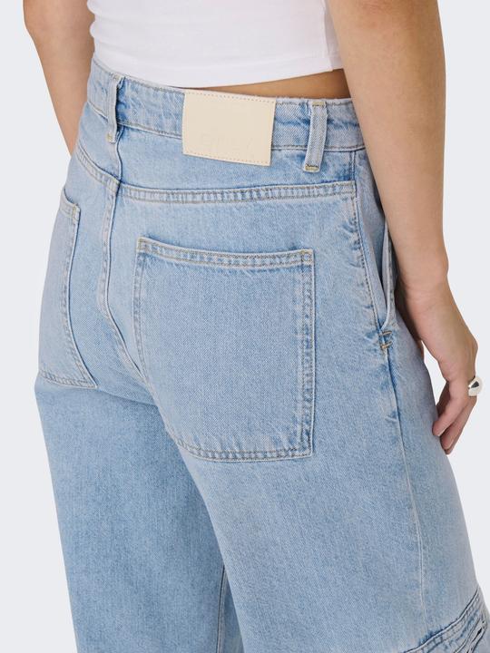 Actual product image Only ONLHOPE EX HW WIDE CARGO DNM CRO Loose Fit Jeans (W31/L32)