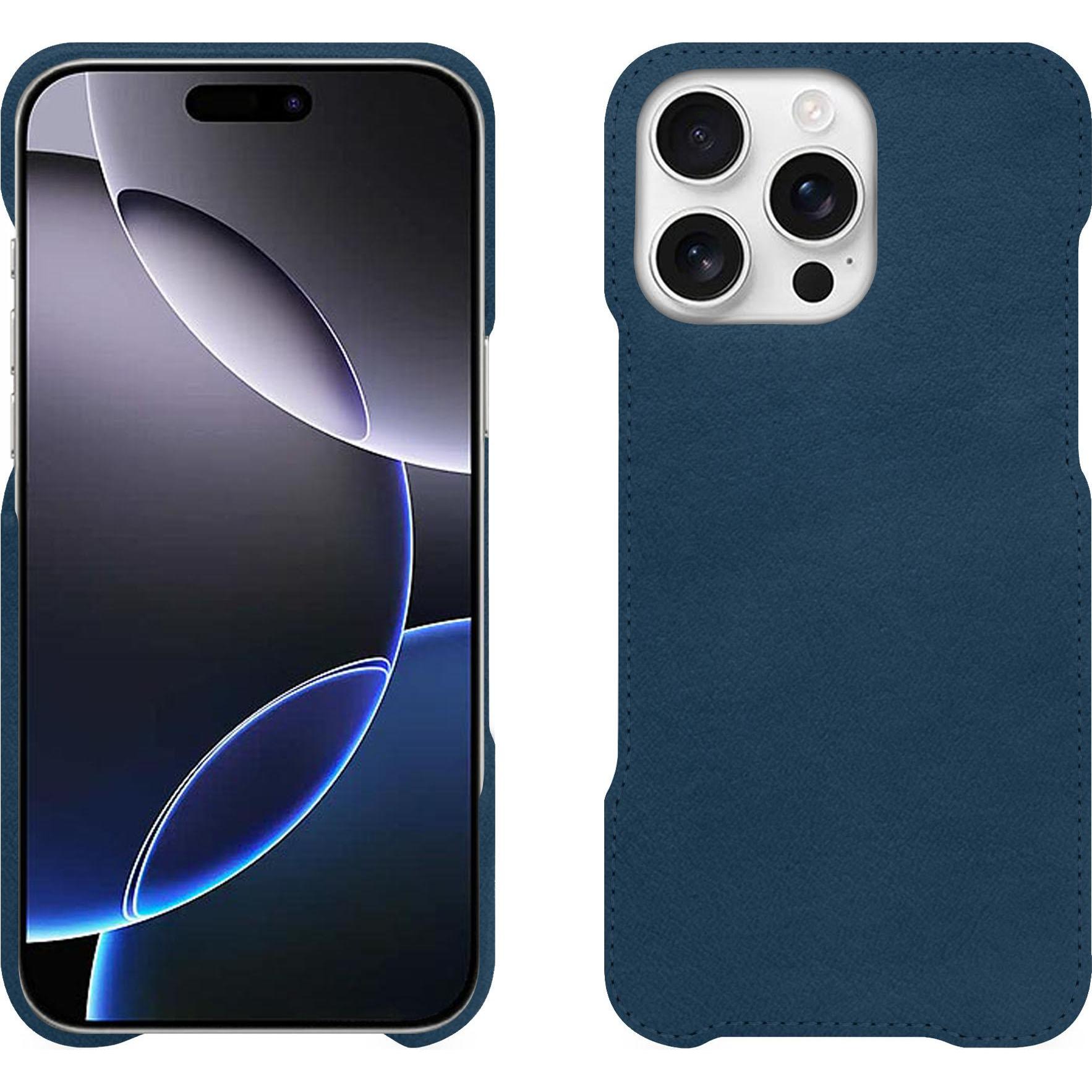 Noreve Lederschutzhülle (Apple iPhone 16 Pro Max), Smartphone Hülle, Blau