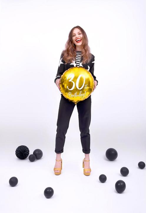 Produktbild Partydeco Ballon 30 Jahre Aluminium in Gold (1 x)