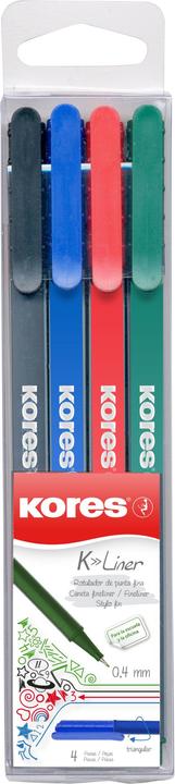 Actual product image Kores Fineliner set with 4 colours FL28114 (4x)
