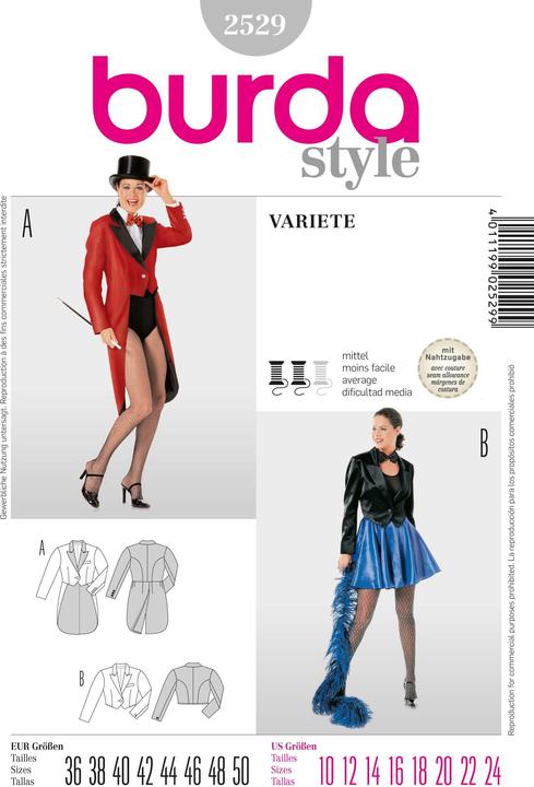 Produktbild Schnittmuster Jacke Variete Frack