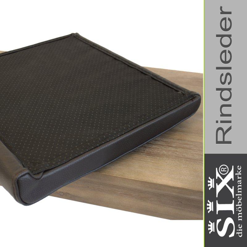 SIX, Sitzkissen, aus angenehmen weichen Lederbezug in Rindsleder