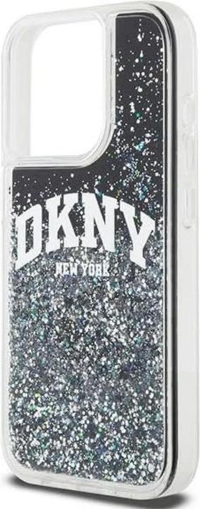 Actual product image DKNY DKHCP15LLBNAEK iPhone 15 Pro 6.1" czarny/black hardcase Liquid Glitter Big Logo (Apple iPhone 15 Pro)