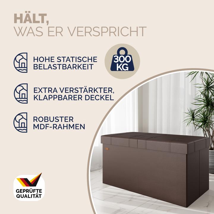 Image du produit Casaria Sitztruhe mit Stauraum (80 cm)