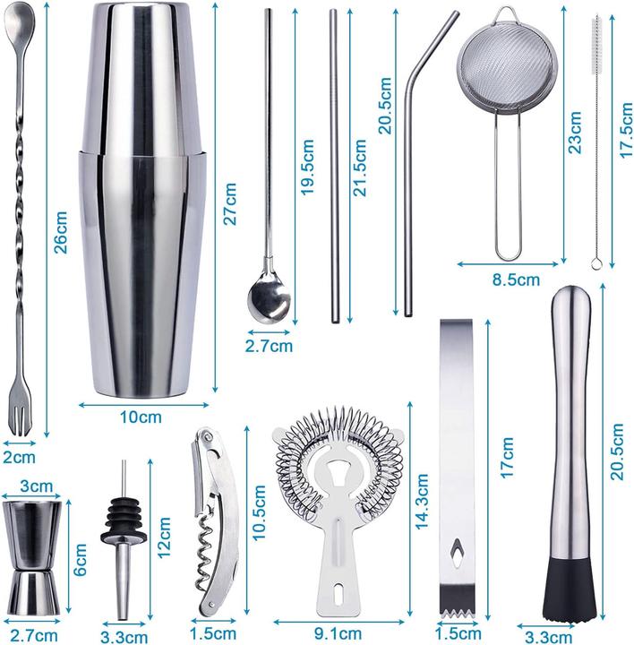 Immagine prodotto Maisitoo Set di shaker per cocktail (Set da cocktail)