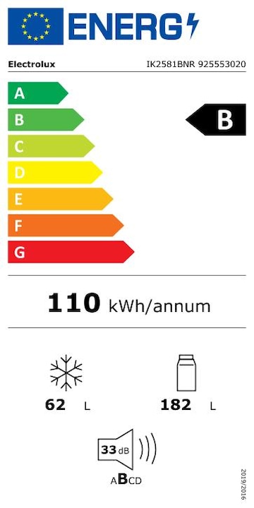 Energy Label Electrolux IK2581BNR (245 l)