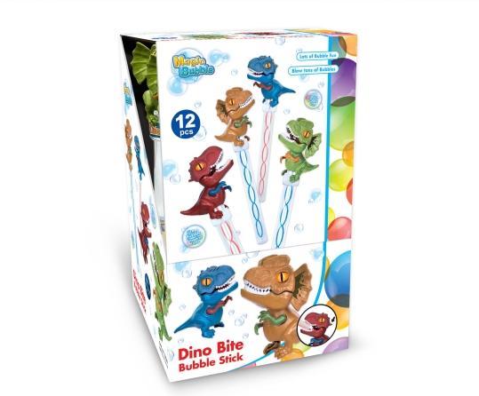 Actual product image Magic Bubble Dino Bite Bubble Stick assorted