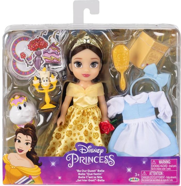 Productafbeelding Jakks Pacific Disney Princess 6 Inch Kleine Pop met Extra Mode & Accessoires Be Our Guest Belle