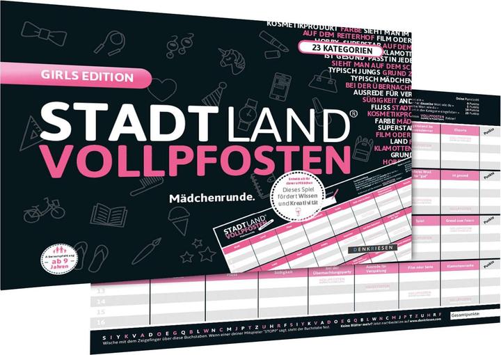Image du produit Denkriesen Ville Pays Poteaux - A4 Block Girls Edition (f) (Allemand, 2 - 8 Joueur)