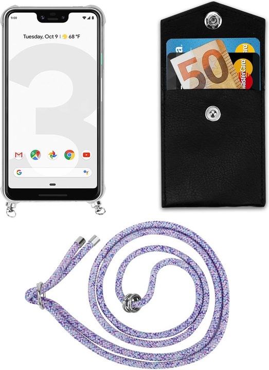 Produktbild Cadorabo TPU Handy Kette SILBER Cover
