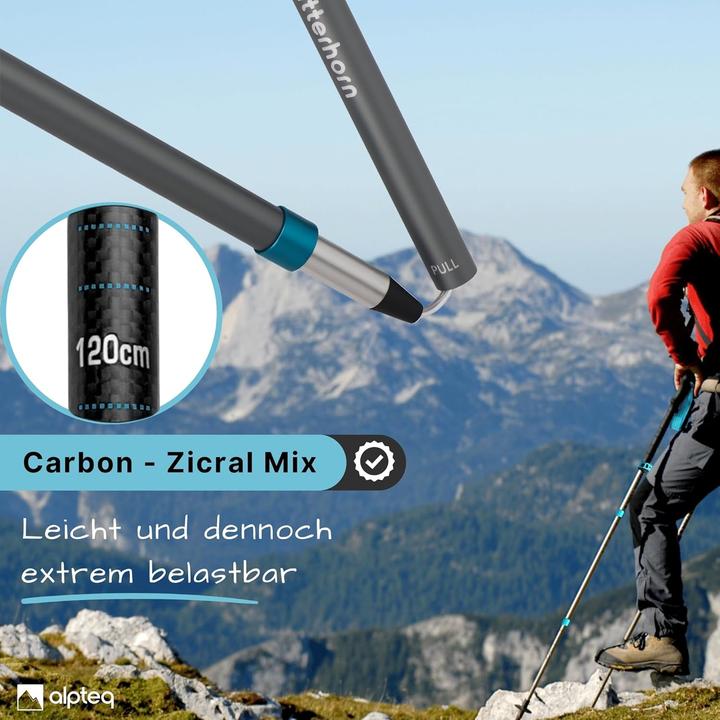 Produktbild Alpteq Faltbare Trekkingstöcke (110 - 130 cm)