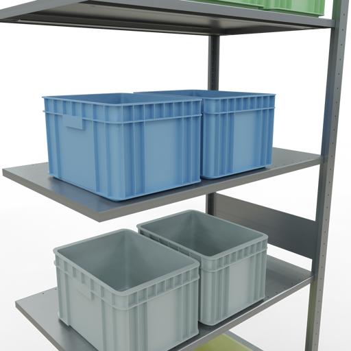 Image du produit Schulte Lagertechnik Système d'assemblage de rayonnages MULTIplus85 avec traverses de longueur