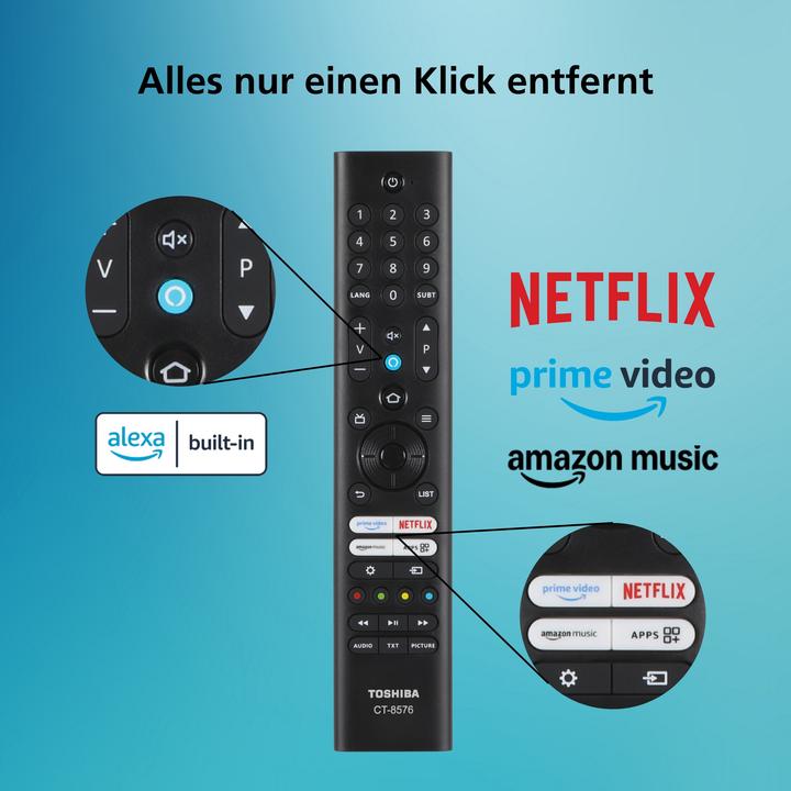 Produktbild Toshiba Fernseher 24 Zoll Fire TV HD-Ready Smart TV HDR Alexa Triple-Tuner LED TV 24WF3F63DAR (24", LCD, HD)