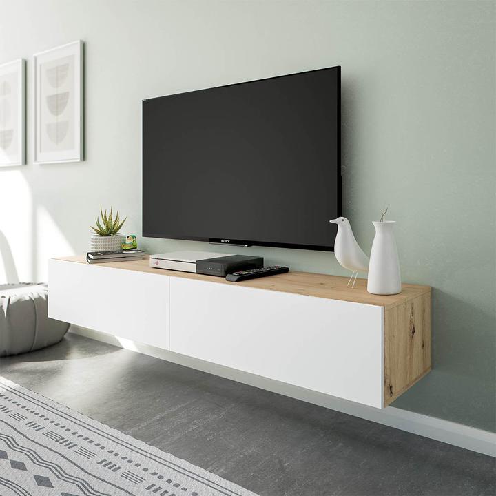 Image du produit CaliCosy Meuble suspendu 2 abattants et 2 niches de rangement L180 cm - Kaway