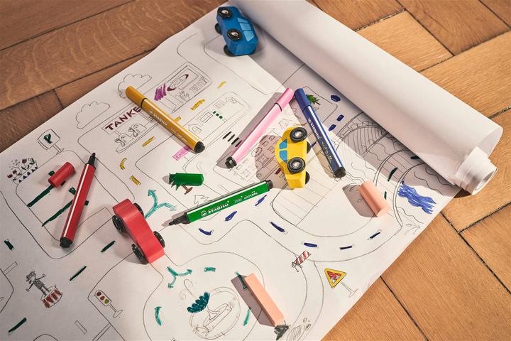 Image du produit STABILO Trio Scribbi Stylo feutre triangulaire à ressort (Vert, 1 x)