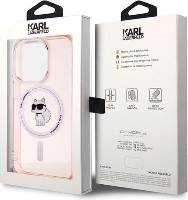 Actual product image Karl Lagerfeld KLHMP14LHFCCNOP iPhone 14 Pro 6.1" różowy/pink hardcase IML Choupette MagSafe (Apple iPhone 14 Pro)