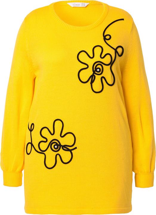 Produktbild Miamoda Pullover, Blumen, Ballon-Langarm (56)