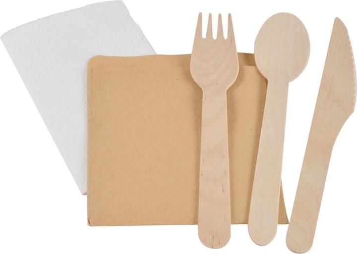 Produktbild Natura Punto Einwegbesteck-Set aus Holz, 6er Set (6 x)