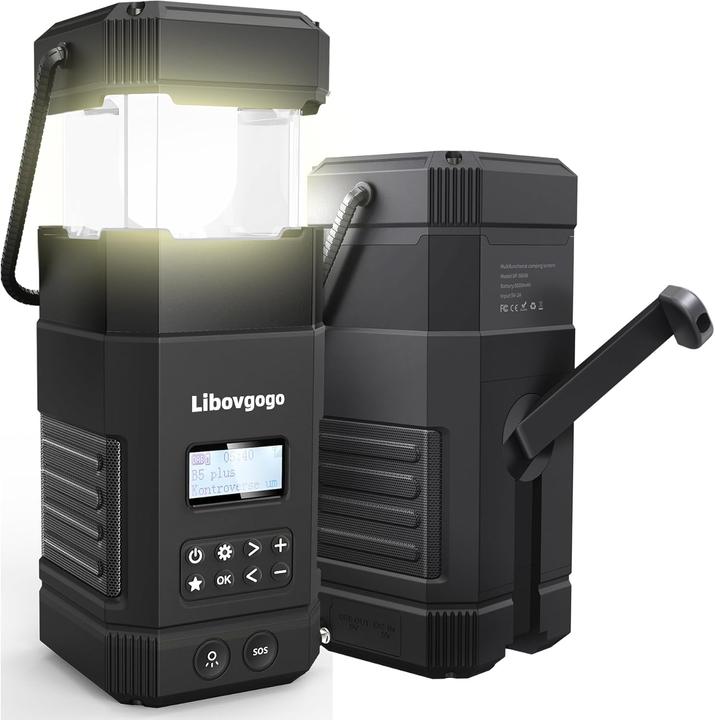 Actual product image Libovgogo Kurbelradio DF585D mit Bluetooth und Campinglampe (DAB+)