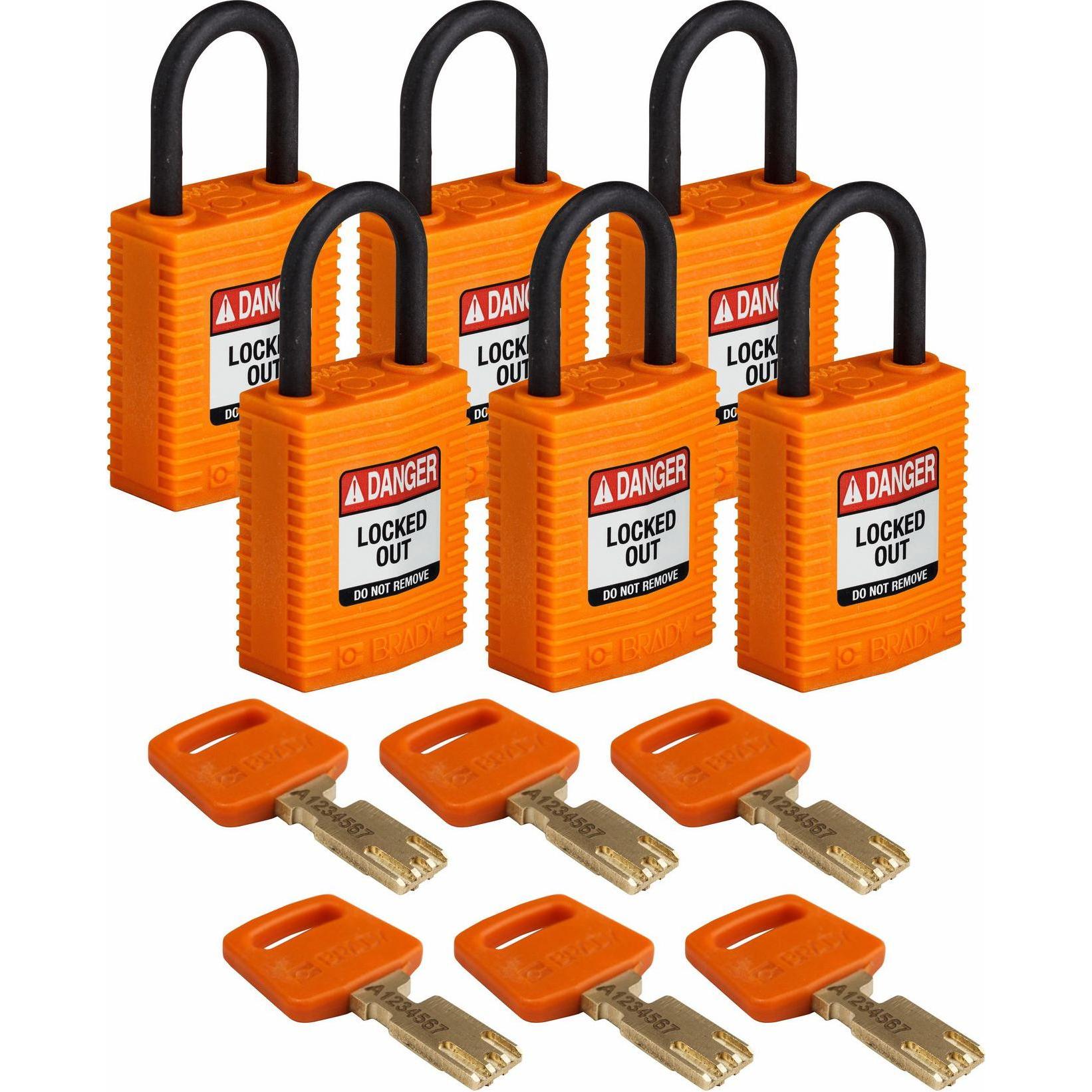 Brady, Vorhängeschloss, SafeKey Compact Lockout-Vorhängeschlösser aus Nylon