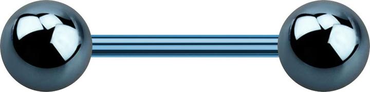 Produktbild Star Piercing Micro Barbell hellblau mit zwei Kugeln (ohne Messing, Titan)