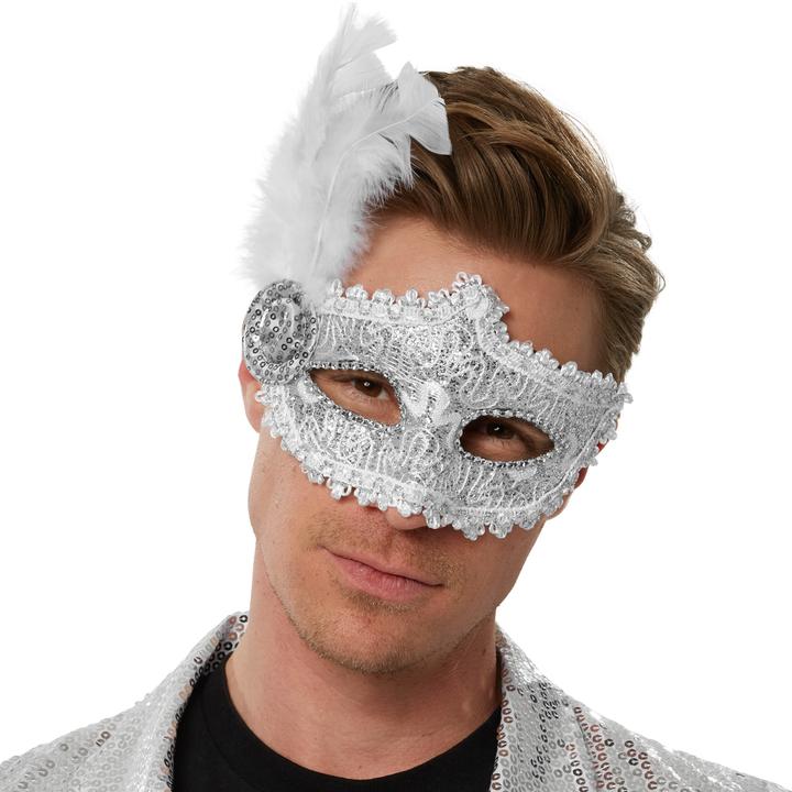 Image du produit tectake Masque vénitien avec une plume sur le côté