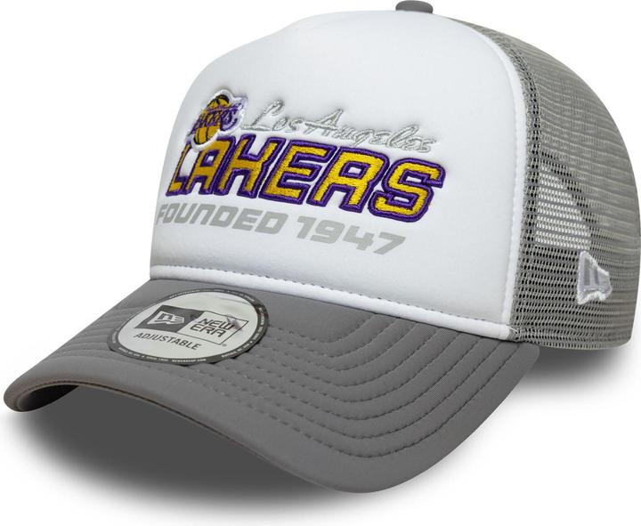 Actual product image New Era A-Frame Mesh Trucker Cap - Foam Los Angeles Lakers
