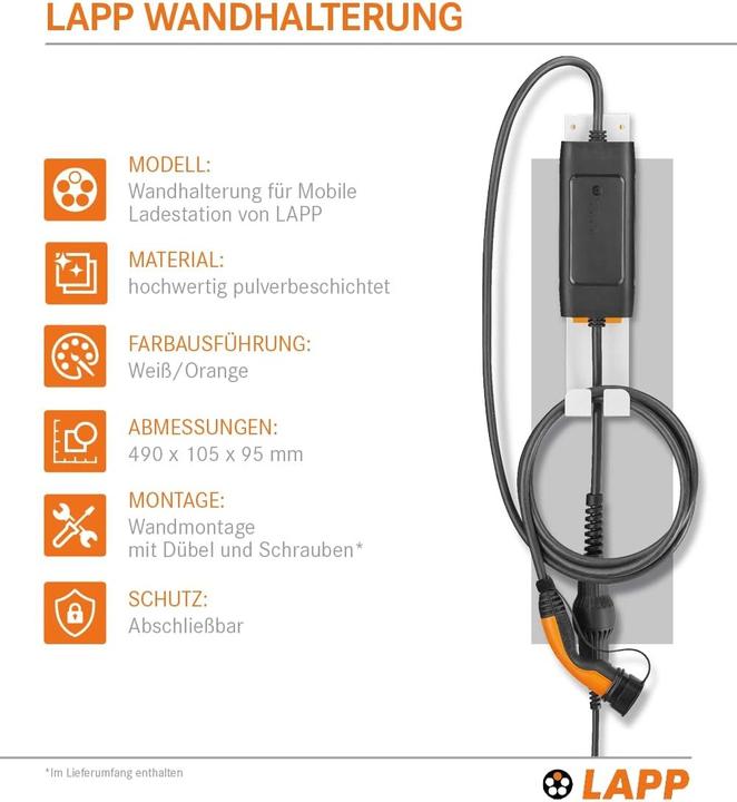 Image du produit Lapp Mobility Support mural pour les stations de charge mobiles Basic et Universal