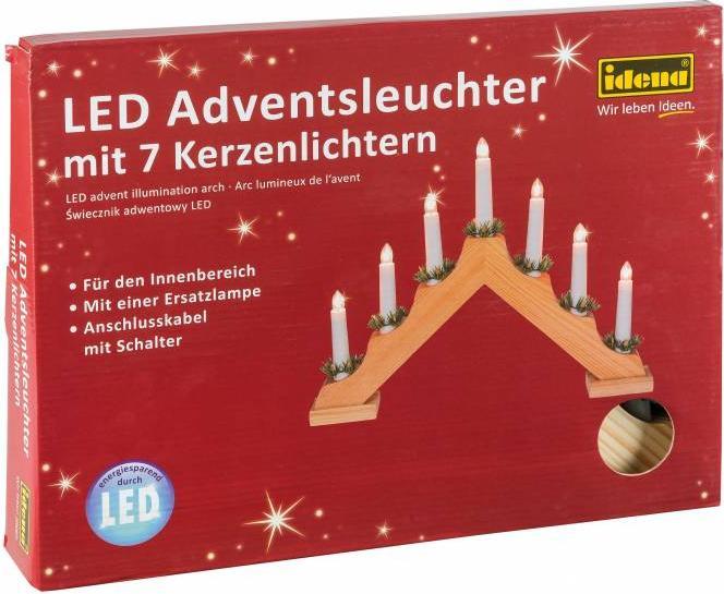 Produktbild Idena LED Adventsleuchter natur 7 Kerzenlichter (7x)