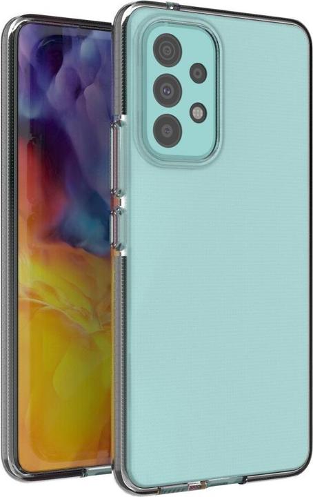 Hurtel Spring Case cover gel TPU cover with colored frame for Samsung Galaxy A73 black (Samsung Galaxy A73 5G)