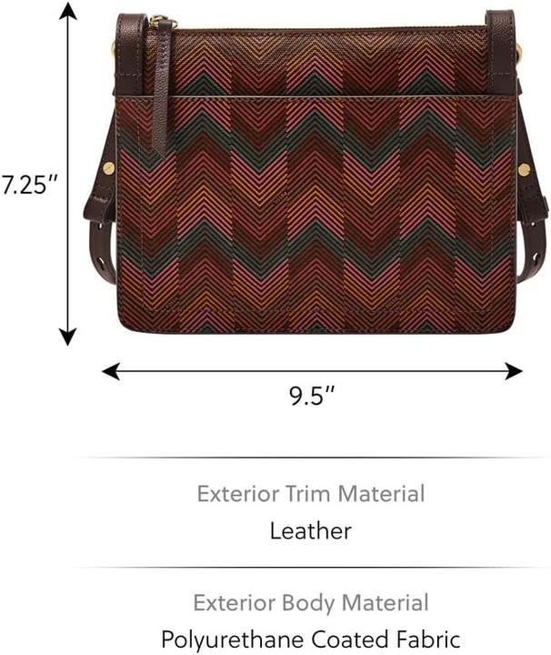Image du produit Fossil Sac bandoulière Taryn en polyuréthane avec détails magnétiques et pochettes intérieures