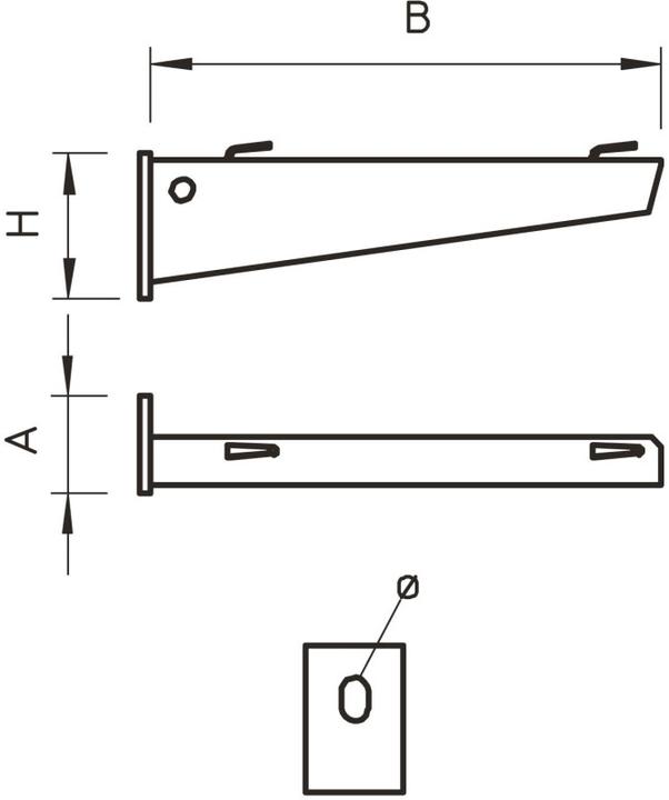 Image du produit OBO Bettermann OBO Support mural pour box grillagé 150 m, hauteur 55 mm, longueur 160 mm, galvanisé à chaud
