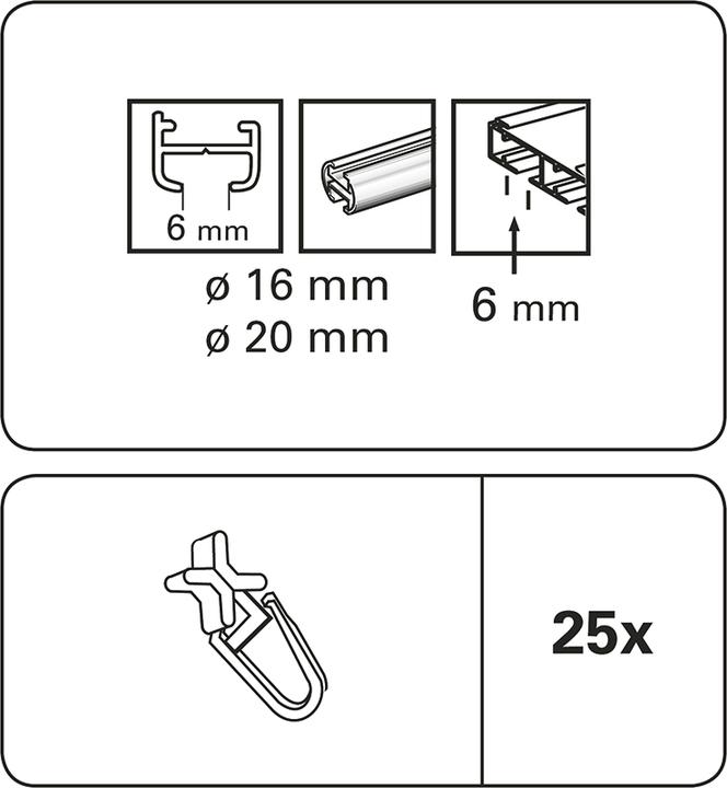 Produktbild Gardinia Hakengleiter