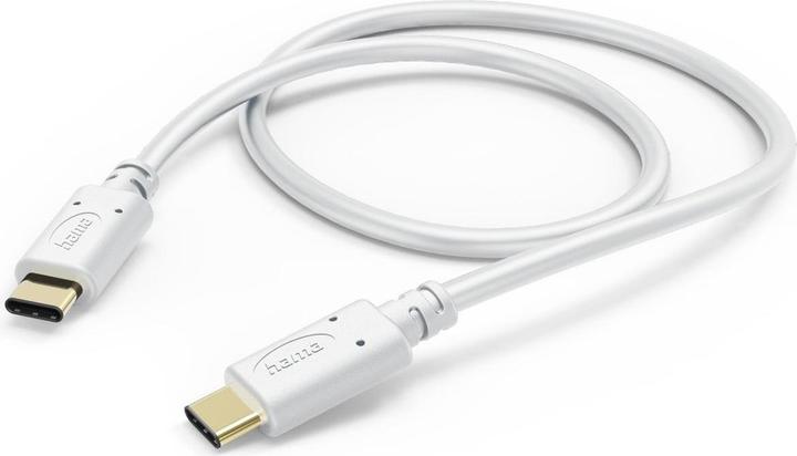 Image du produit Hama Câble de charge, USB-C - USB-C, 1,5 m, blanc (1.50 m, USB 2.0, 60 W)