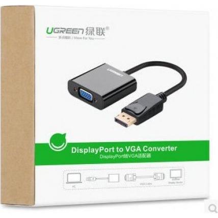 Thumbnail - Ugreen DP109 DisplayPort to VGA adapter (black) (VGA, 15 cm), Data + Video Adapter, Schwarz