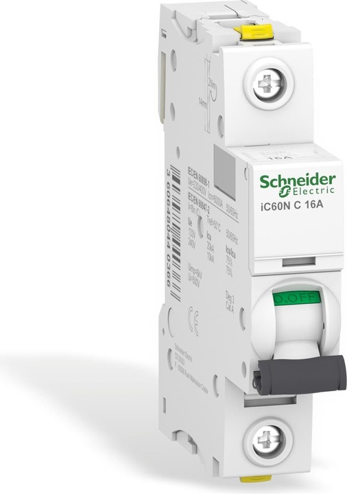 Produktbild Schneider Electric Acti9 iC60N MCB 1 Pole 16A Curve C