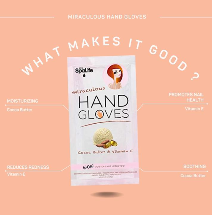 Image du produit SpaLife Gants hydratants au beurre de cacao et à la vitamine E