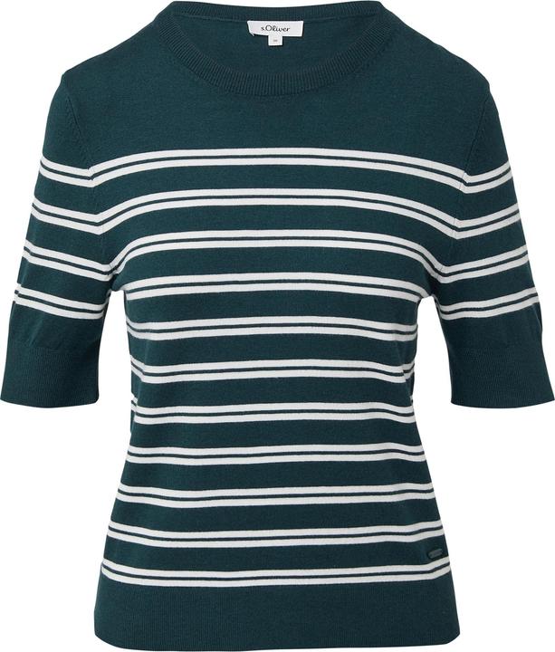 Produktbild s.Oliver Strickpullover Kurzarm-Strickpullover aus Viskosemix (38)