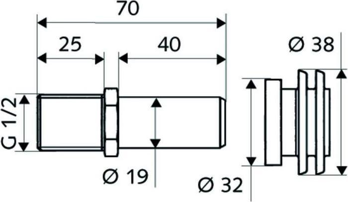 Actual product image Schell urinal inlet set DN15 (031050099)