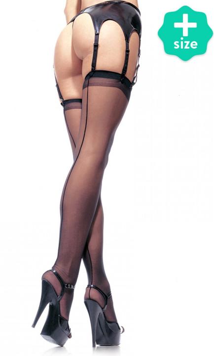 Image du produit Leg Avenue Bas jarretière avec couture (Taille unique)