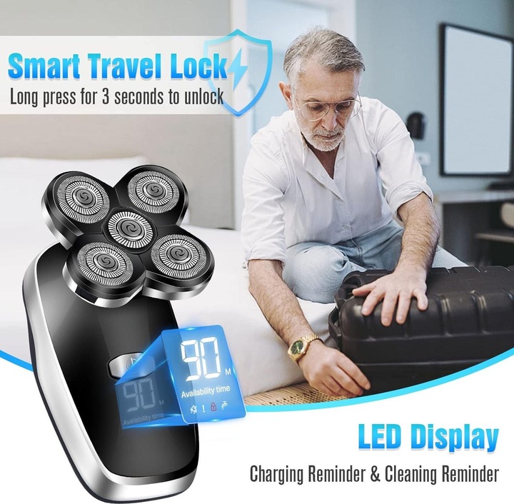 Image du produit Cbx Elektrorasierer mit 5 flexiblen Klingen und LED-Display