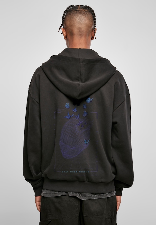Produktbild Mister Tee Grid Head Butterfly Oversize Hoody (M)
