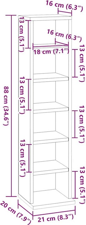 Actual product image VidaXL CD-Schrank