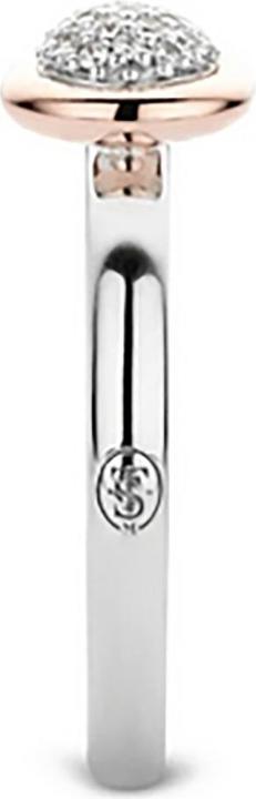 Produktbild Ti Sento Milano Ring mit Zirkonia bicolor rosèvergoldet 12102ZR (56, 925 Silber)
